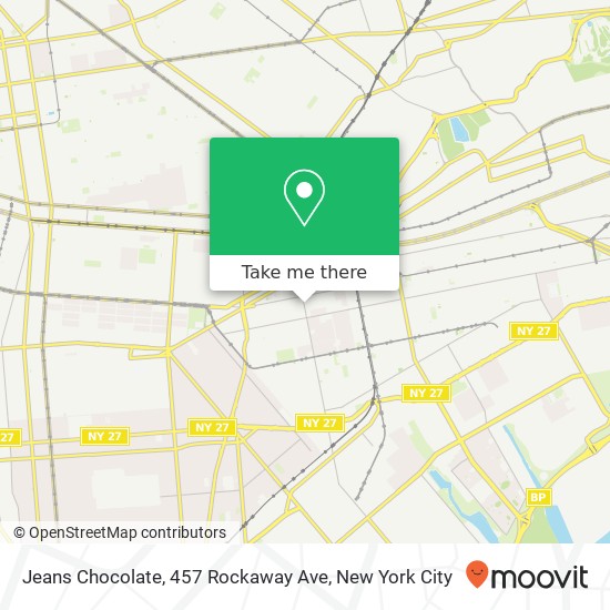 Mapa de Jeans Chocolate, 457 Rockaway Ave