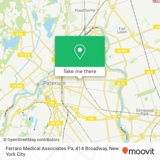 Ferraro Medical Associates Pa, 414 Broadway map