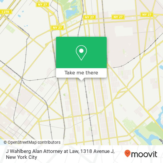 Mapa de J Wahlberg Alan Attorney at Law, 1318 Avenue J