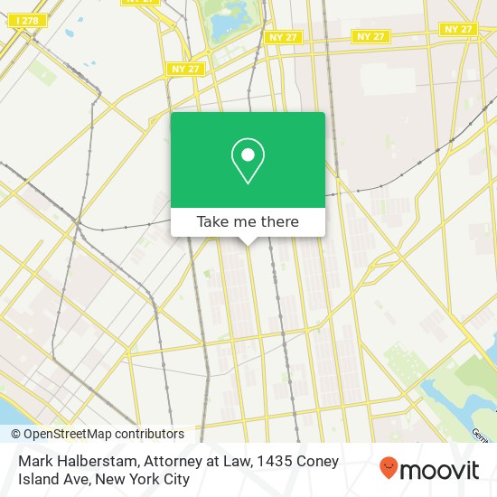 Mark Halberstam, Attorney at Law, 1435 Coney Island Ave map