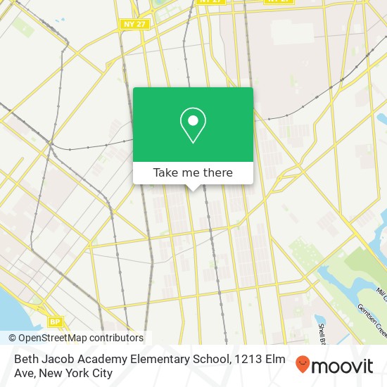 Mapa de Beth Jacob Academy Elementary School, 1213 Elm Ave