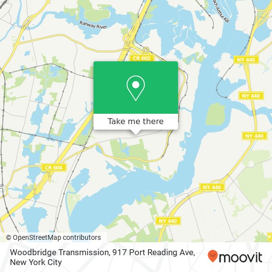 Woodbridge Transmission, 917 Port Reading Ave map