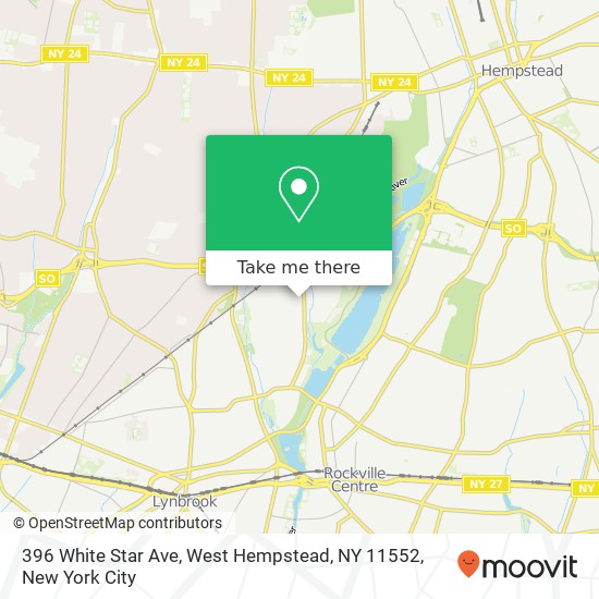 Mapa de 396 White Star Ave, West Hempstead, NY 11552