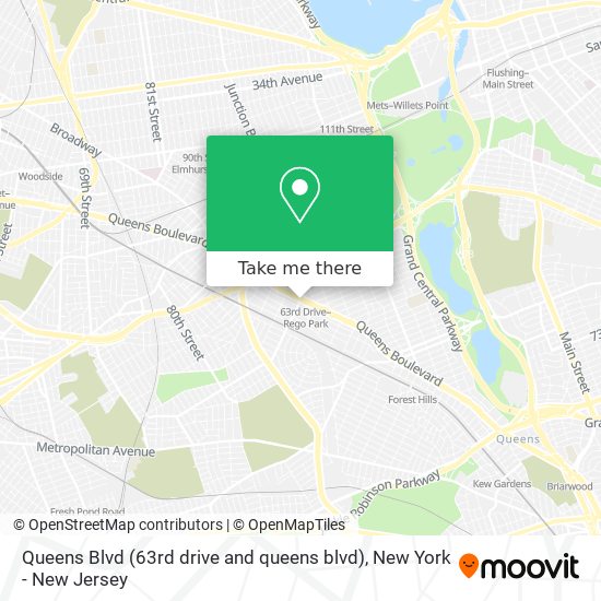 Queens Blvd (63rd drive and queens blvd) map