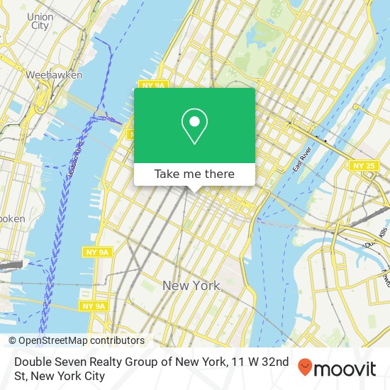 Mapa de Double Seven Realty Group of New York, 11 W 32nd St