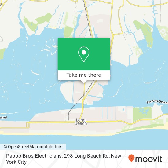Mapa de Pappo Bros Electricians, 298 Long Beach Rd