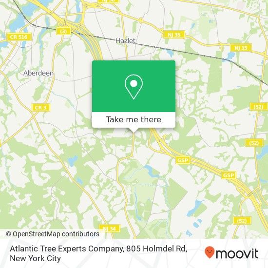 Mapa de Atlantic Tree Experts Company, 805 Holmdel Rd