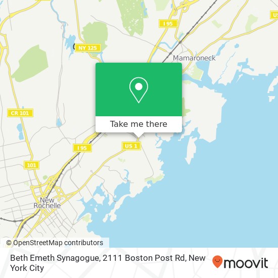 Beth Emeth Synagogue, 2111 Boston Post Rd map