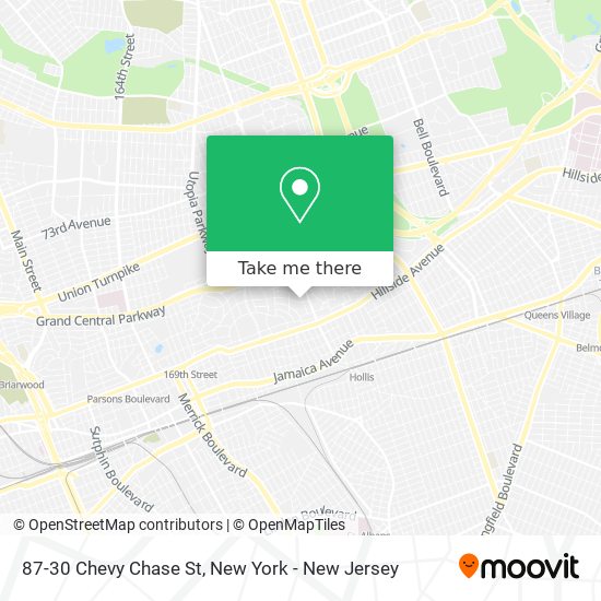 Mapa de 87-30 Chevy Chase St