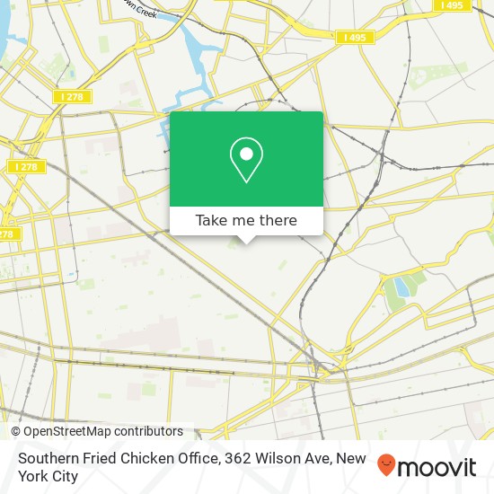 Mapa de Southern Fried Chicken Office, 362 Wilson Ave