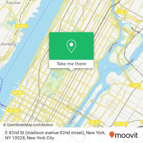 E 82nd St (madison avenue 82nd street), New York, NY 10028 map