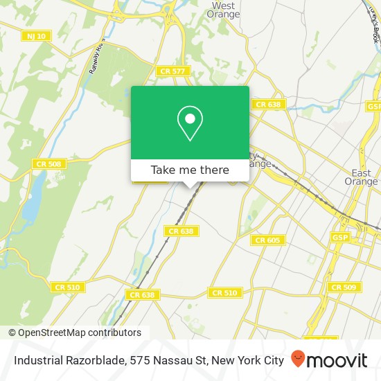 Mapa de Industrial Razorblade, 575 Nassau St
