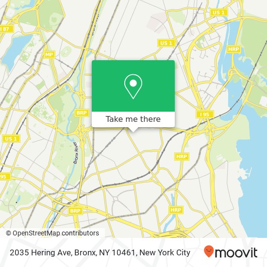 Mapa de 2035 Hering Ave, Bronx, NY 10461