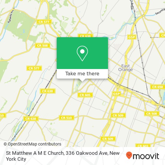 St Matthew A M E Church, 336 Oakwood Ave map
