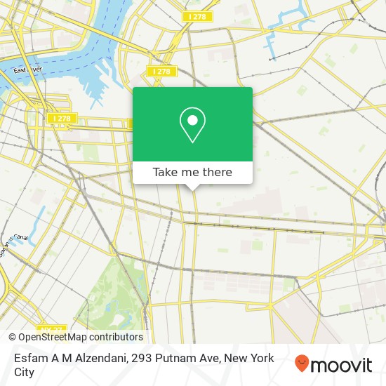 Esfam A M Alzendani, 293 Putnam Ave map