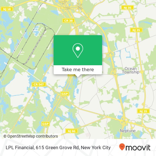 Mapa de LPL Financial, 615 Green Grove Rd