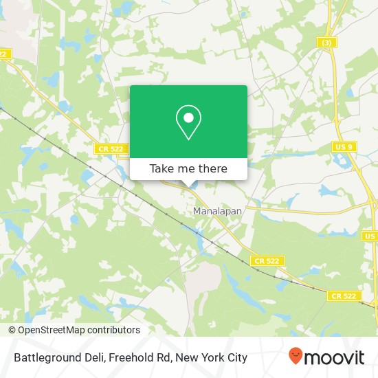 Mapa de Battleground Deli, Freehold Rd