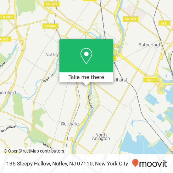 135 Sleepy Hallow, Nutley, NJ 07110 map