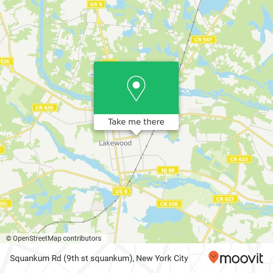 Mapa de Squankum Rd (9th st squankum), Lakewood, NJ 08701