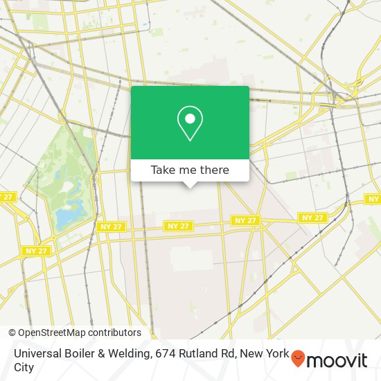 Mapa de Universal Boiler & Welding, 674 Rutland Rd