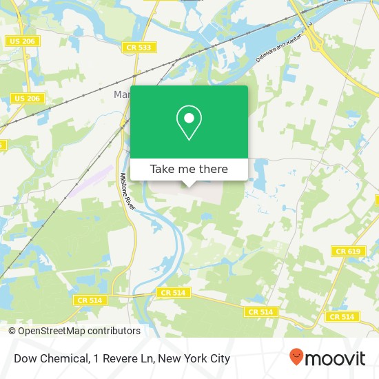 Dow Chemical, 1 Revere Ln map