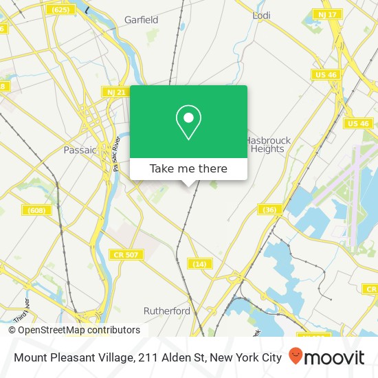 Mapa de Mount Pleasant Village, 211 Alden St