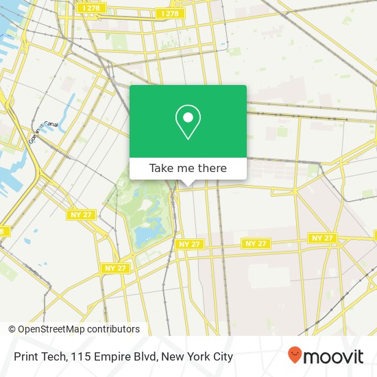 Mapa de Print Tech, 115 Empire Blvd