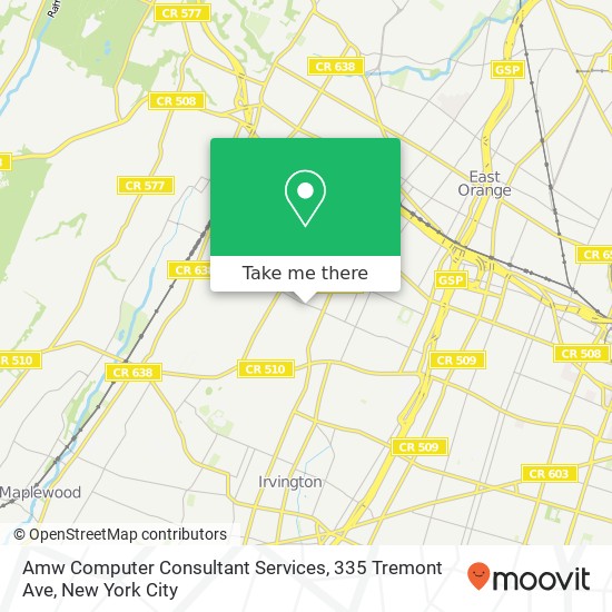 Mapa de Amw Computer Consultant Services, 335 Tremont Ave