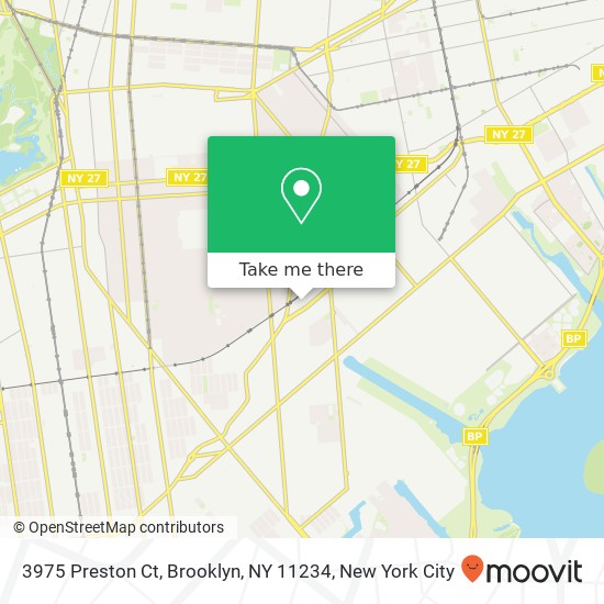 Mapa de 3975 Preston Ct, Brooklyn, NY 11234