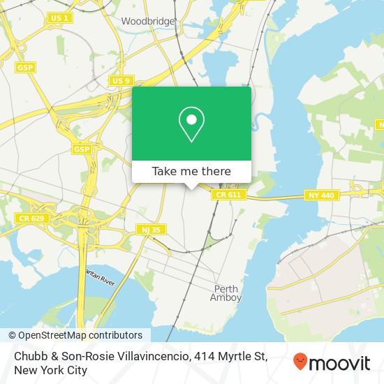 Mapa de Chubb & Son-Rosie Villavincencio, 414 Myrtle St