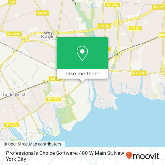 Mapa de Professional's Choice Software, 400 W Main St