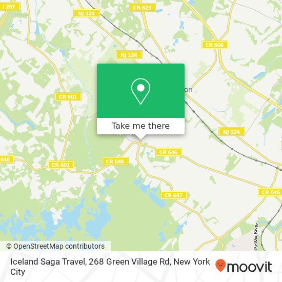 Mapa de Iceland Saga Travel, 268 Green Village Rd