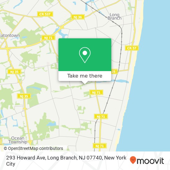293 Howard Ave, Long Branch, NJ 07740 map