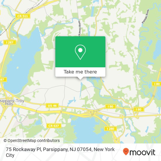 75 Rockaway Pl, Parsippany, NJ 07054 map