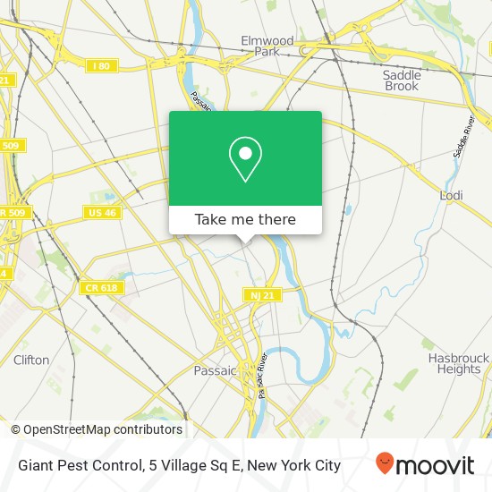 Mapa de Giant Pest Control, 5 Village Sq E