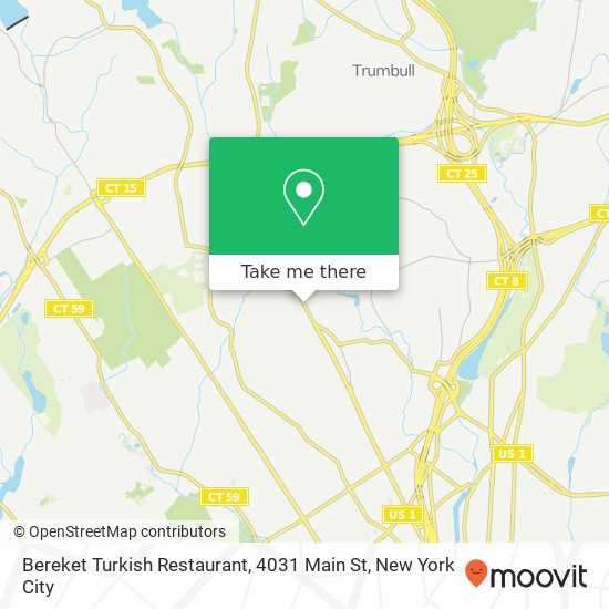 Mapa de Bereket Turkish Restaurant, 4031 Main St