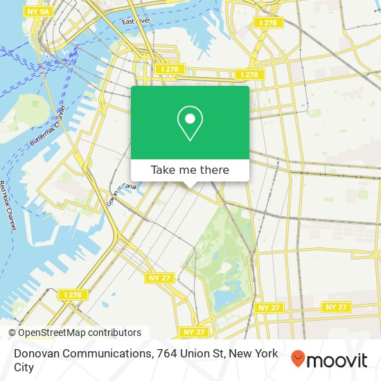 Mapa de Donovan Communications, 764 Union St