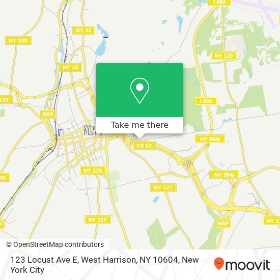 Mapa de 123 Locust Ave E, West Harrison, NY 10604