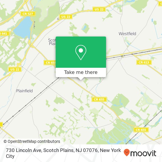 730 Lincoln Ave, Scotch Plains, NJ 07076 map