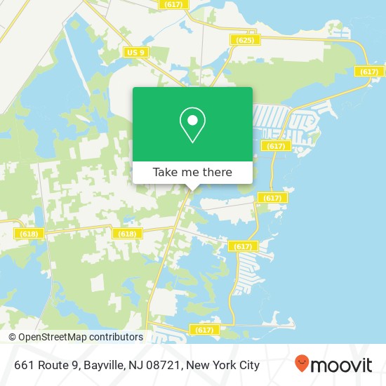 Mapa de 661 Route 9, Bayville, NJ 08721