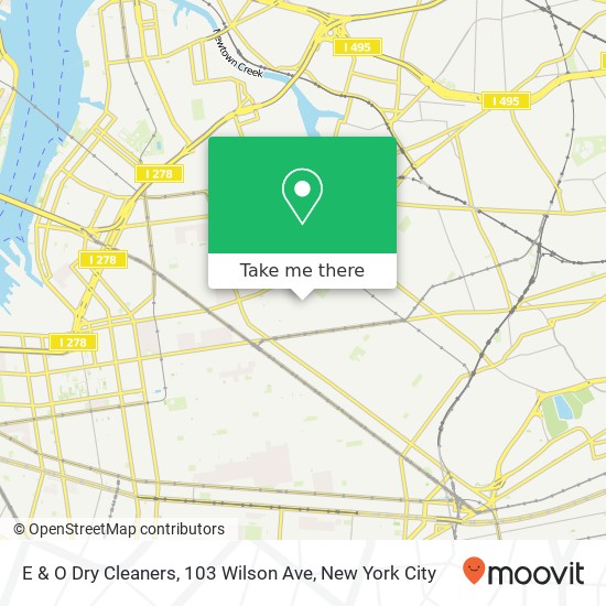 Mapa de E & O Dry Cleaners, 103 Wilson Ave