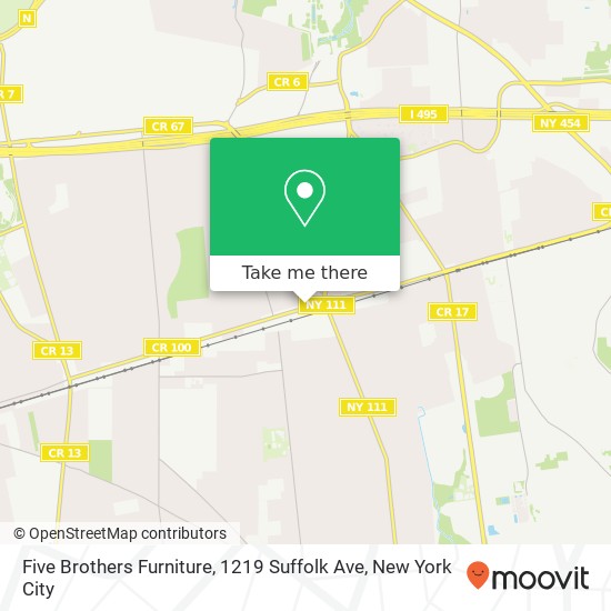 Mapa de Five Brothers Furniture, 1219 Suffolk Ave
