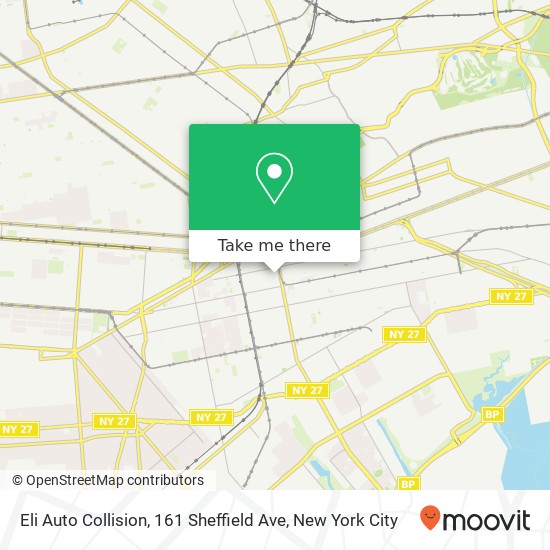 Eli Auto Collision, 161 Sheffield Ave map