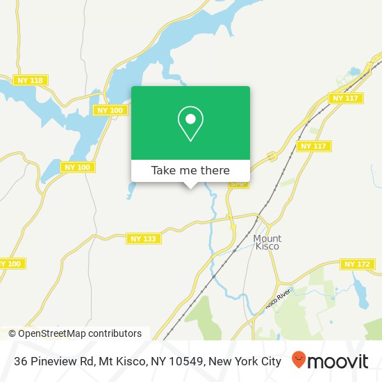 Mapa de 36 Pineview Rd, Mt Kisco, NY 10549