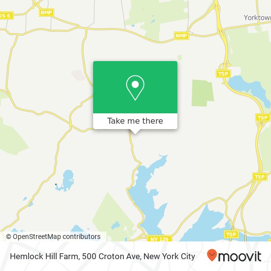 Mapa de Hemlock Hill Farm, 500 Croton Ave