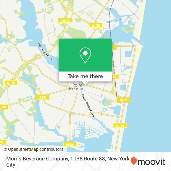 Mapa de Moms Beverage Company, 1038 Route 88