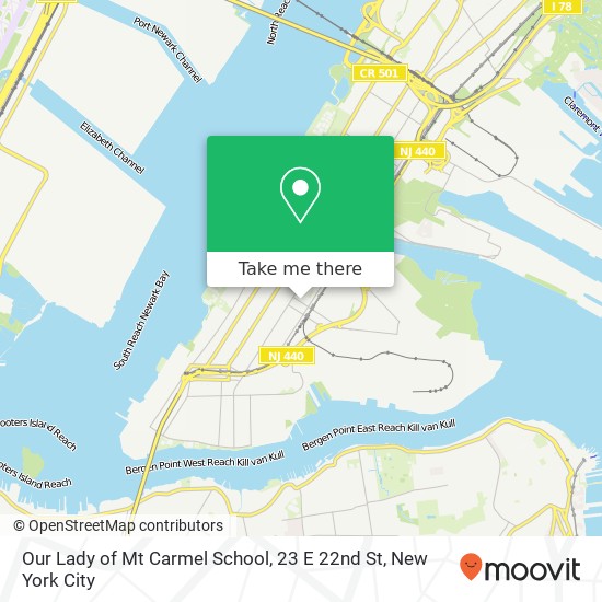 Our Lady of Mt Carmel School, 23 E 22nd St map