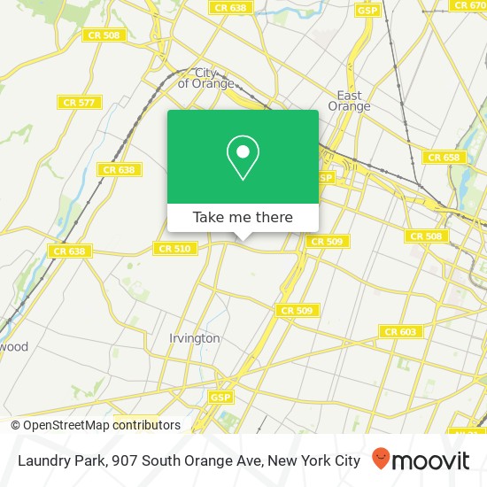 Mapa de Laundry Park, 907 South Orange Ave
