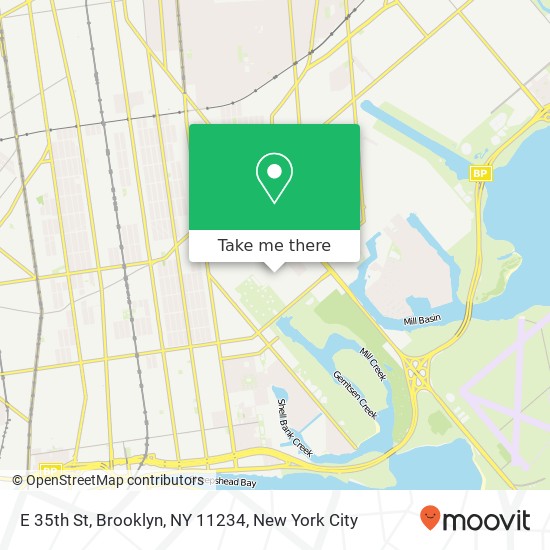 Mapa de E 35th St, Brooklyn, NY 11234