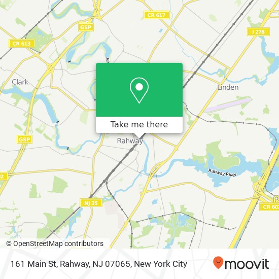 Mapa de 161 Main St, Rahway, NJ 07065